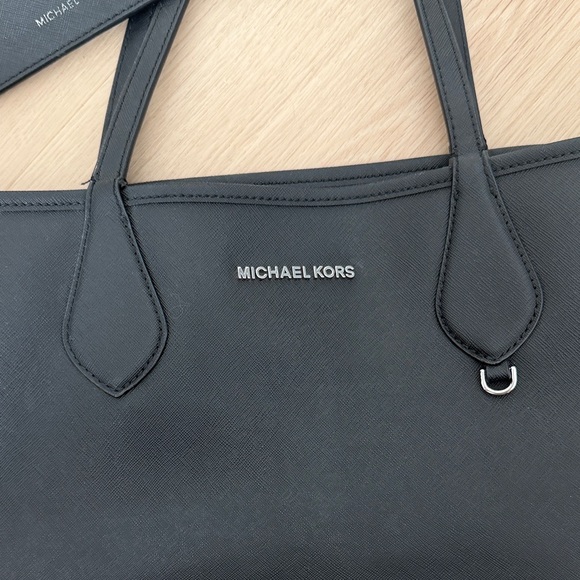 Michael Kors Black Tote with Pouch - Picture 3 of 14